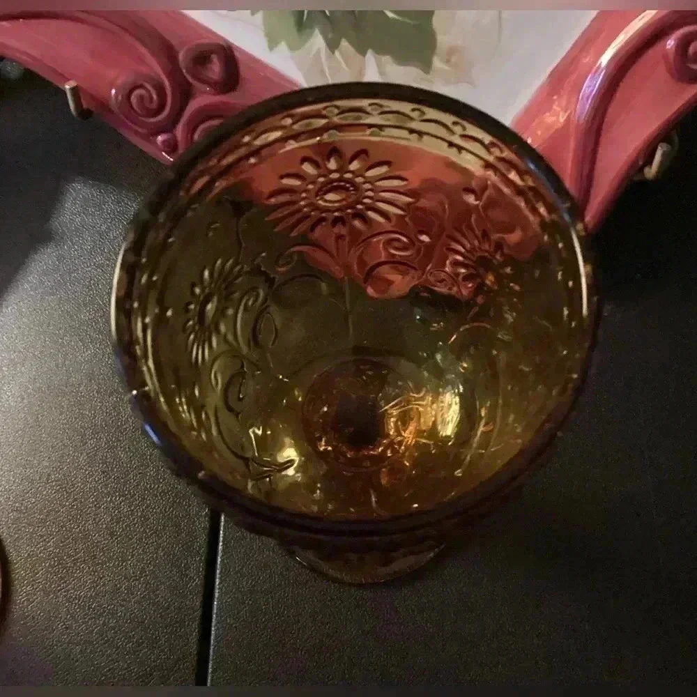 Vintage Wine Glass Goblets Gold Amber Color set of 2 for $25, set of 4 for $40